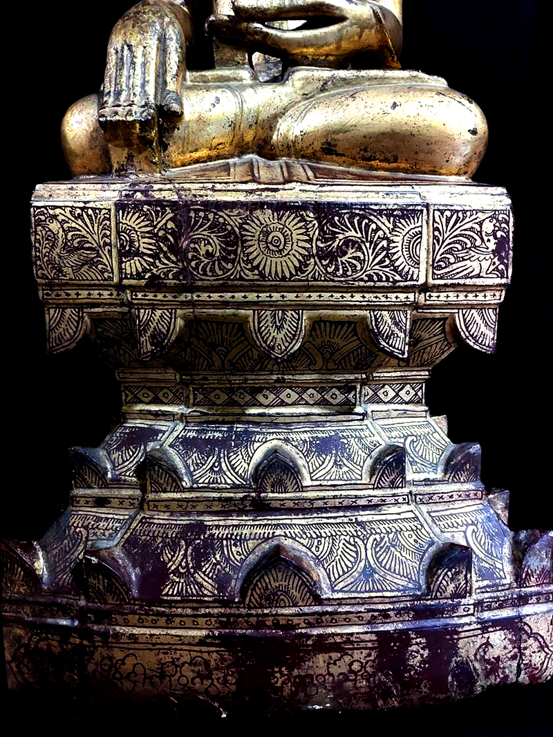 Extremely Rare 17C Bronze Sitting Laos Buddha #DW096